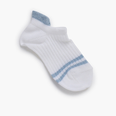Shiny striped invisible socks Sky Blue