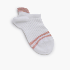 Shiny striped invisible socks Dusty Pink