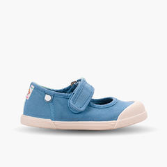 Barefoot canvas mary janes Blue