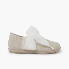 Mary janes plumeti tulle ribbons Off-White
