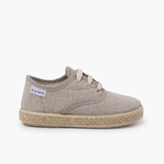 Trainers jute sole and shiny dots Taupe