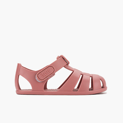 Thin sole Nemo jelly sandals hook-and-loop closure Pink