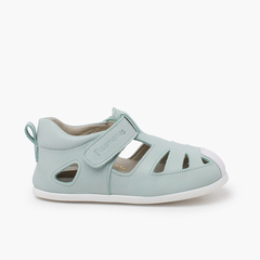 Soft leather sandal thin sole Mint Green
