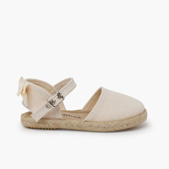 Ceremony espadrilles with grosgrain back bow Off-White