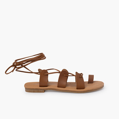 Roman sandals leather straps Leather