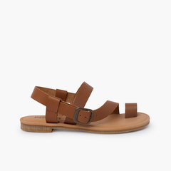 Nappa leather buckle gladiator sandals Leather