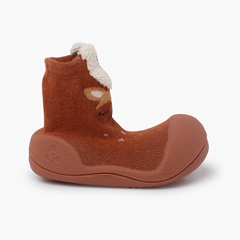 Round-toe baby shoes Attipas Terracota Deer