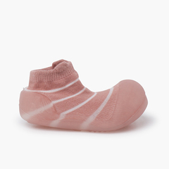 Round-toe baby shoes Attipas summer Stripes pink