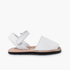 Soft avarcas sandals for children flexible sole White