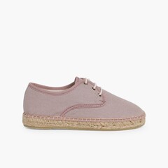 Canvas Bluchers with Rope Sole Mauve