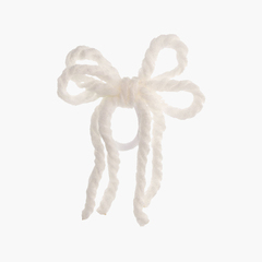 Girls' wool lace scrunchie Off-White