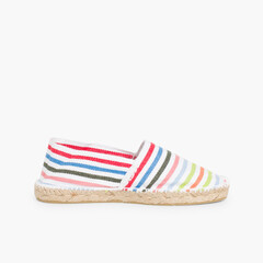 Striped Espadrilles for Kids and Adults  Multicolor