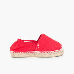 Kids Espadrilles with Elastic Band Red