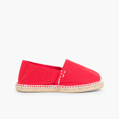 Slip-on Espadrilles for Kids and Adults (S10.5) Red