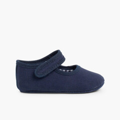 Baby Girl's Canvas Mary Jane Shoes Navy Blue