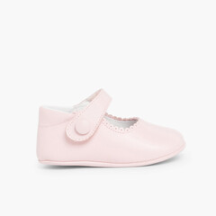Soft Leather Baby Mary Janes  Pink