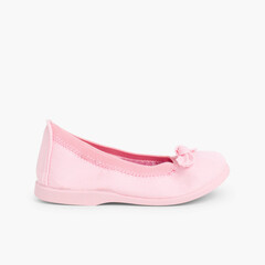 First Walkers Canvas Elasticated Ballet Pumps Pink