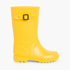 Buckle Strap Wellies for Kids Yellow
