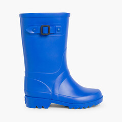 Buckle Strap Wellies for Kids Blue
