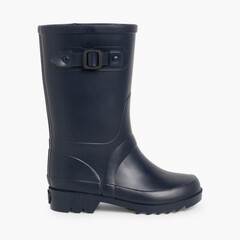 Buckle Strap Wellies for Kids Navy Blue