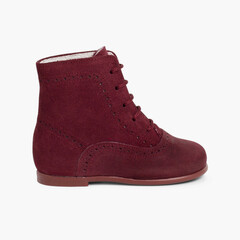 Suede Pascuala Boots Burgundy