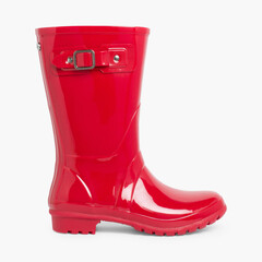 Mini Glow Wellington Boots for Women Red