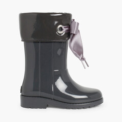 Patent style Wellies for girls by Igor Grey