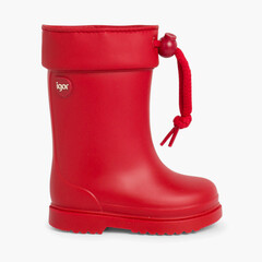 Little Children Wellies with Adjustable Top by Igor Red