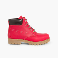 Walking style Boots for Kids and Adults Red