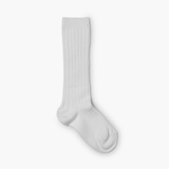 Condor High Ribbed Knit Socks White