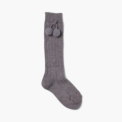 CONDOR Pom Pom Baby Socks  Grey