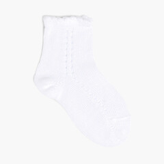 CONDOR Pointelle Short Summer Socks  White