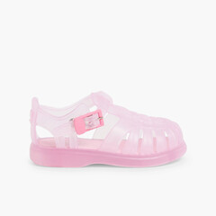 Plain Jelly Sandals Pink