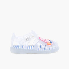 Boys George Pig Jelly Shoes White