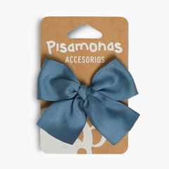 Hair tie with big bow Dark French Blue