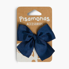 Hair tie with big bow Navy Blue