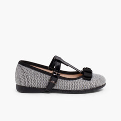 Mary Janes with a bow Black