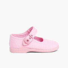 Girls Canvas Mary Jane Shoes Pink