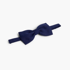 Boys Linen bow tie Navy Blue