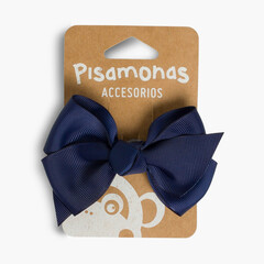 Girl´s hair clip with large bow Navy Blue