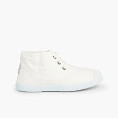 Canvas High Top Trainers  White