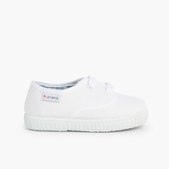 Kids Lace-Up Trainers White