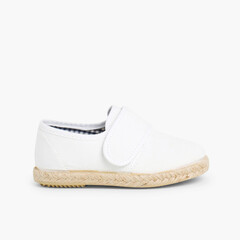 loop fasteners Blucher Shoes Espadrille Sole White
