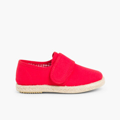 loop fasteners Blucher Shoes Espadrille Sole Red