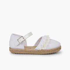 Espadrilles with Lace White