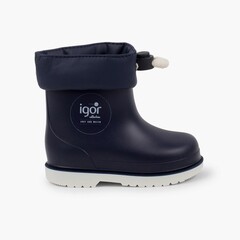 Short Adjustable Wellies Toddlers Navy Blue