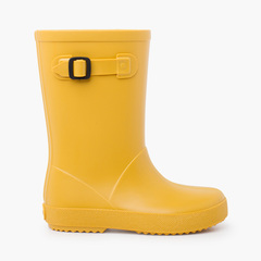  Pastel buckle rain boots Yellow