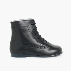 Leather Pascuala Boots  Navy Blue