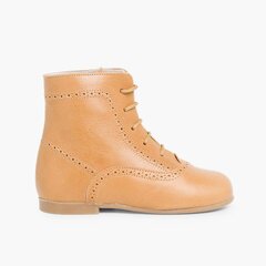 Leather Pascuala Boots  Camel