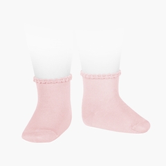  BABY SOCKS WITH OPENWORKED CUFF Pink